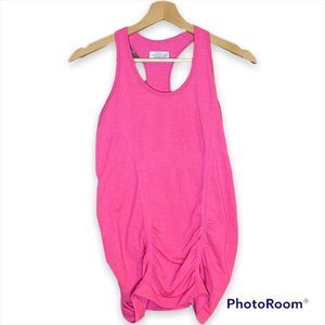 Athleta Hot Pink Ruched Racerback Tank Top Sz XS